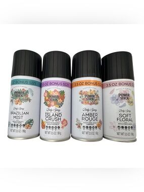 POWER STICK Body Spray for Her (Four Scents) Travel Size 3.5 oz (4 in Lot)-NEW